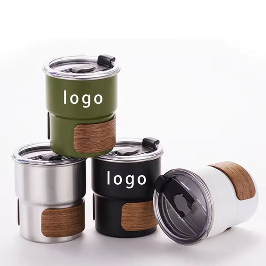 custom logo Stainless Steel Coffee & camping Mug with Lid, Portable Heat Resistant, Suitable for outdoor picnic, camping fishing